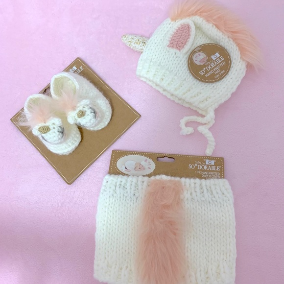 NWT So’dorable Hand Knitted Unicorn Outfit - Picture 1 of 2